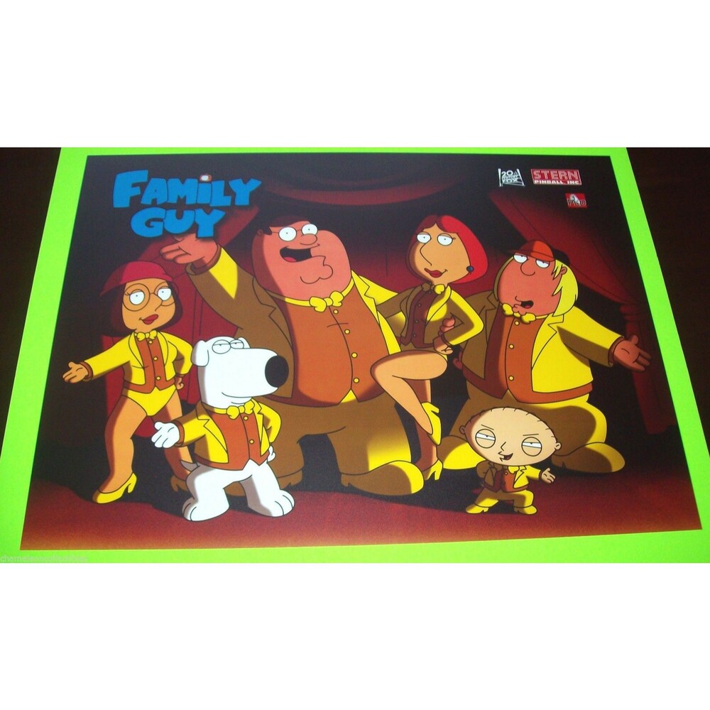 Stern Family Guy Original Pinball Machine Translite Art Sheet 2007 NOS Comedy